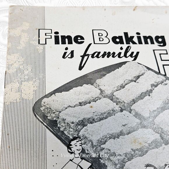 Fine Baking is Family Fun Vintage Recipe Book Clabber Girl c. 1950s Bake Booklet - Picture 2 of 10